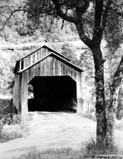 Butte Creek Covered Bridge, 1942